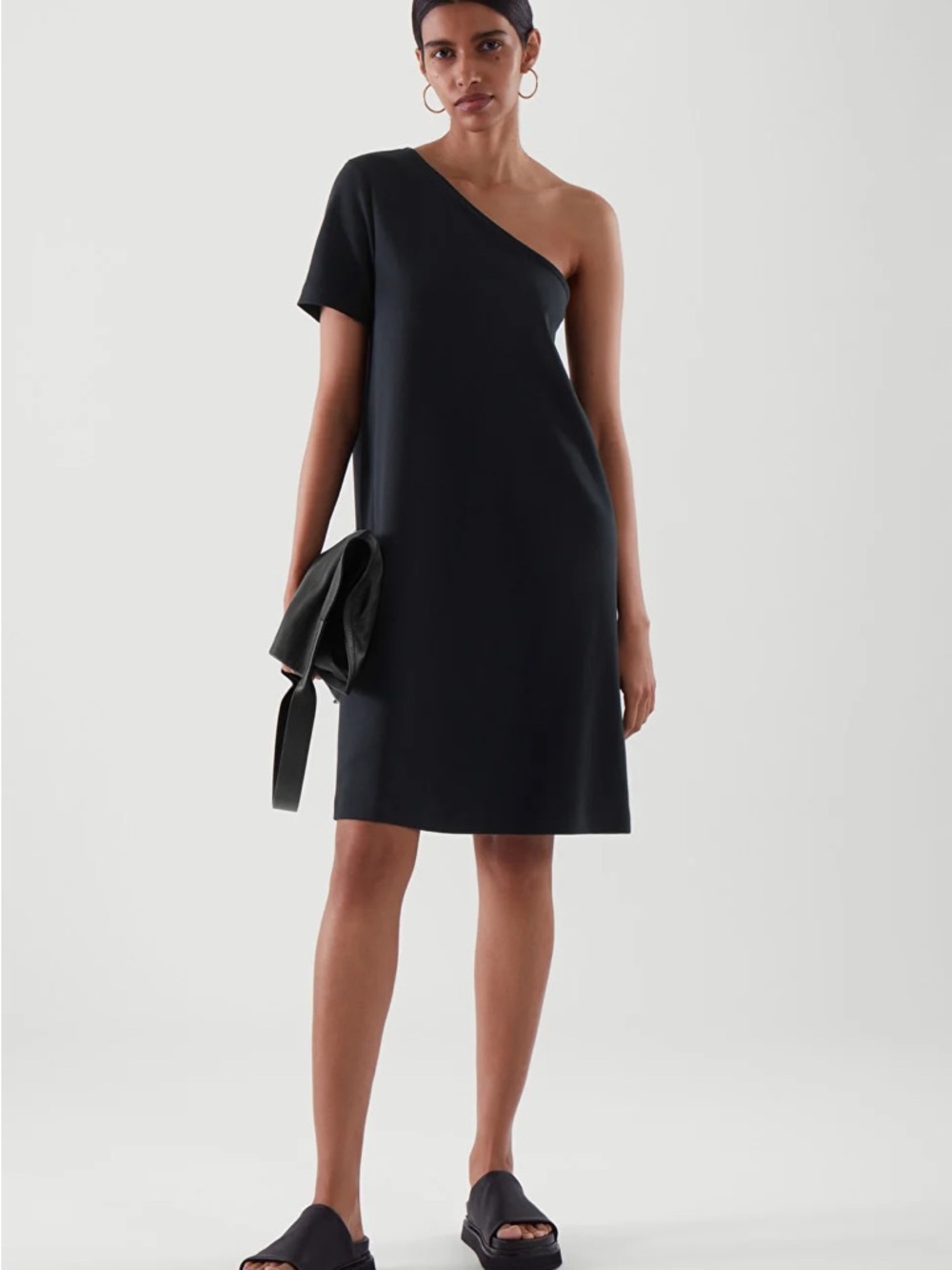 COS ONE SHOULDER TEE SHIRT DRESS MEDIUM